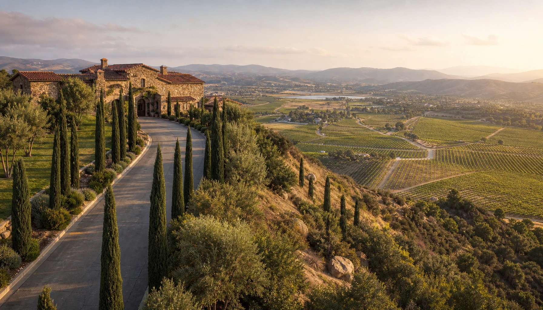 Robert Renzoni Vineyards &mdash; Italian varieties and the trail&rsquo;s defining view.
