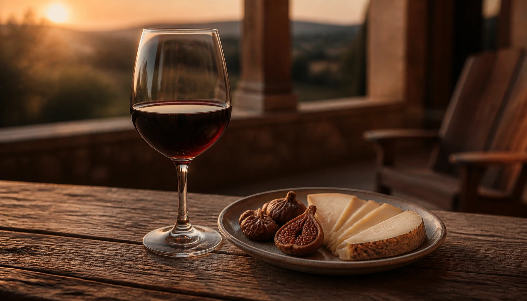 Tempranillo at full color — thick-skinned clusters gone black-cherry dark in the valley’s late sun